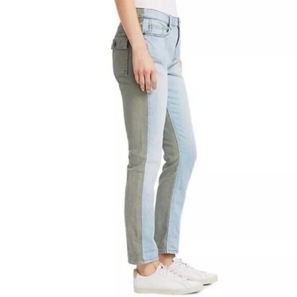 FRAME DENIM Le Beau Cargo Mix Boyfriend Jeans Canteburry Size 26